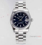 Swiss Clone Rolex Datejust Presidential 31mm Watch SS Blue Dial